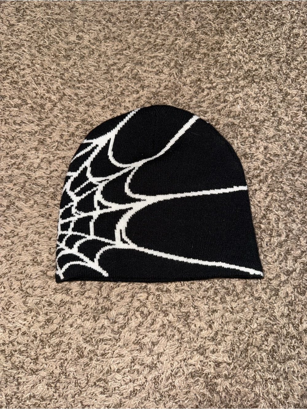 Y2K gothic style black beanie